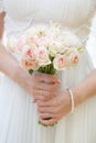 Wedding bouquet at bride's hands