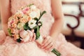 Wedding bouquet in bride's hands