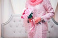 Wedding bouquet of the bride. Royalty Free Stock Photo