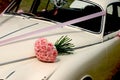 Wedding Bouquet & car Royalty Free Stock Photo