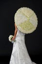 Wedding bouquet and a floral umbrella