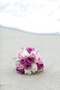 Wedding bouquet flower on beach Royalty Free Stock Photo