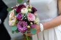 Wedding bouquet flower holding young woman