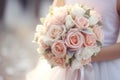 Wedding bouquet of flowers in the hands of the bride Royalty Free Stock Photo