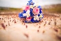 Wedding bouquet on the ground Royalty Free Stock Photo