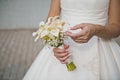 Wedding bouquet in hands of the bride 2268.