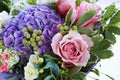 wedding bouquet isolated on white background. Fresh, lush bouquet of colorful flowers Royalty Free Stock Photo