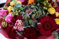 wedding bouquet isolated on white background. Fresh, lush bouquet of colorful flowers Royalty Free Stock Photo