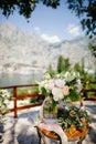 Wedding bouquet orchids and peonies