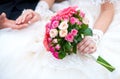 Wedding bouquet with pink flowers Royalty Free Stock Photo