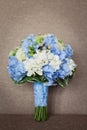 Wedding bouquet with pretty blue flowers Royalty Free Stock Photo