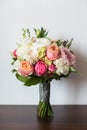Wedding bouquet with pretty roses Royalty Free Stock Photo