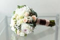 Wedding bouquet with pretty roses Royalty Free Stock Photo