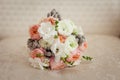Wedding bouquet with pretty roses Royalty Free Stock Photo