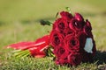 Wedding bouquet of red roses Royalty Free Stock Photo