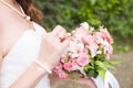 Wedding bouquet and rings