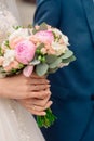 Wedding bouquet of roses