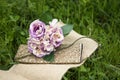 Wedding bouquet and shoes Royalty Free Stock Photo