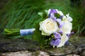 Wedding bouquet with yellow roses Royalty Free Stock Photo