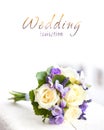 Wedding bouquet with yellow roses Royalty Free Stock Photo
