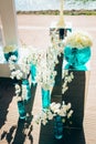 Wedding bouquets of white peon and orchid flowers