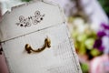 Wedding box or chest for bridal pair Royalty Free Stock Photo