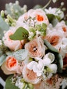 Wedding bridal bouquet beautiful mix flowers decoration Royalty Free Stock Photo