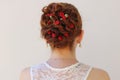 Wedding Bride flower hair updo