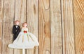 Wedding bride and groom couple doll