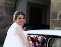 Wedding bride smiling