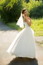 Wedding bride smiling Royalty Free Stock Photo