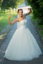 Wedding bride smiling Royalty Free Stock Photo