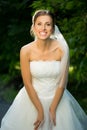 Wedding bride smiling Royalty Free Stock Photo