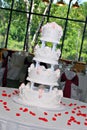 Wedding Cake On Banquet Room