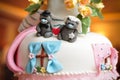 Wedding cake with bears Royalty Free Stock Photo