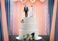 Wedding cake, bride and groom, marriage proposal Royalty Free Stock Photo