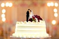 Wedding cake bride and groom topper Royalty Free Stock Photo
