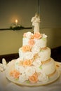 Wedding Cake and Candle Royalty Free Stock Photo