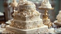 Wedding Cake Chocolate Art Special Event Bride Groom Big Day Family Children Happy Royalty Free Stock Photo