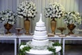 Wedding Cake - Decorated table for wedding Royalty Free Stock Photo