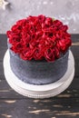 Wedding cake with flowers. Wedding details