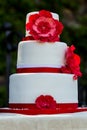 Wedding cake with flowers Royalty Free Stock Photo