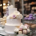 Wedding cake with flowers for a wedding banquet delicious reception Royalty Free Stock Photo