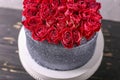 Wedding cake with flowers. Wedding details