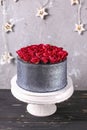 Wedding cake with flowers. Wedding details