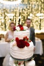 Wedding cake with flowers