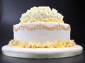 Wedding cake with flowers Royalty Free Stock Photo