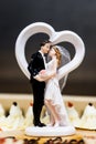Wedding cake miniature bride and groom