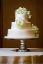 Wedding Cake with Orchids Royalty Free Stock Photo