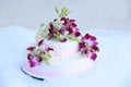 Wedding Cake with Orchids Royalty Free Stock Photo